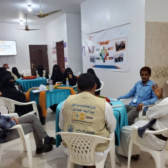 مدير فرع الوصول الإنساني في مأرب يزور المساحة الآمنة للنساء والفتيات