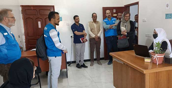 فريق أممي يزور المركز الاجتماعي للنازحين التابع للوصول الإنساني